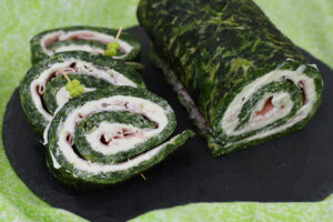 Rotolo di frittata agli spinaci