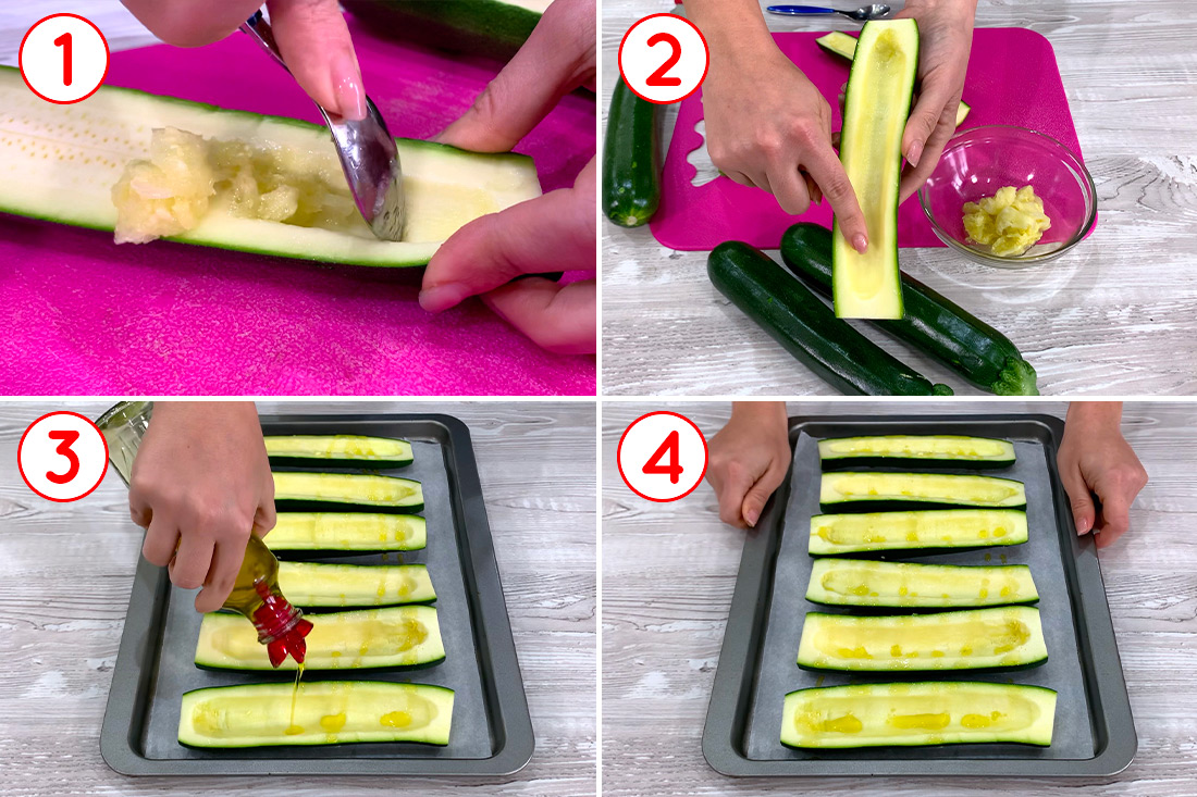 Zucchine ripiene al forno facili - Tuorlo Rosso