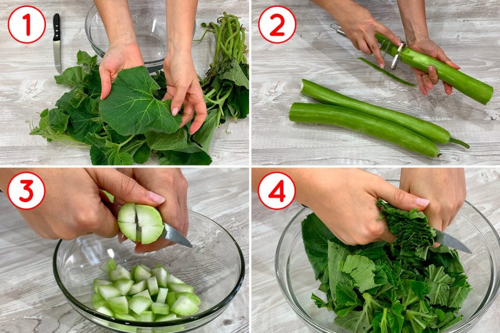 preparazione delle verdure