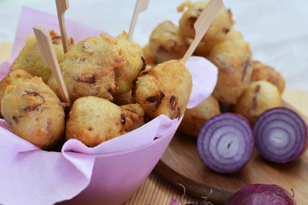 sfincette salate con cipolle di tropea