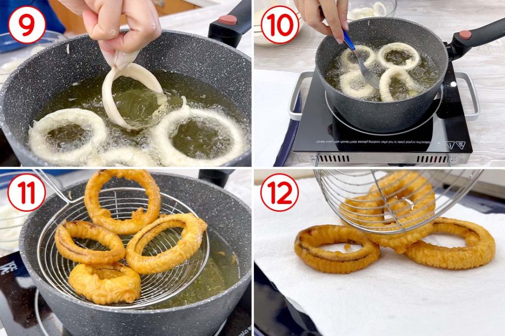 frittura degli anelli di cipolla fritti
