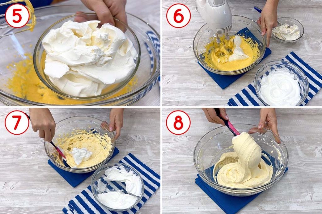 preparazione della crema al mascarpone