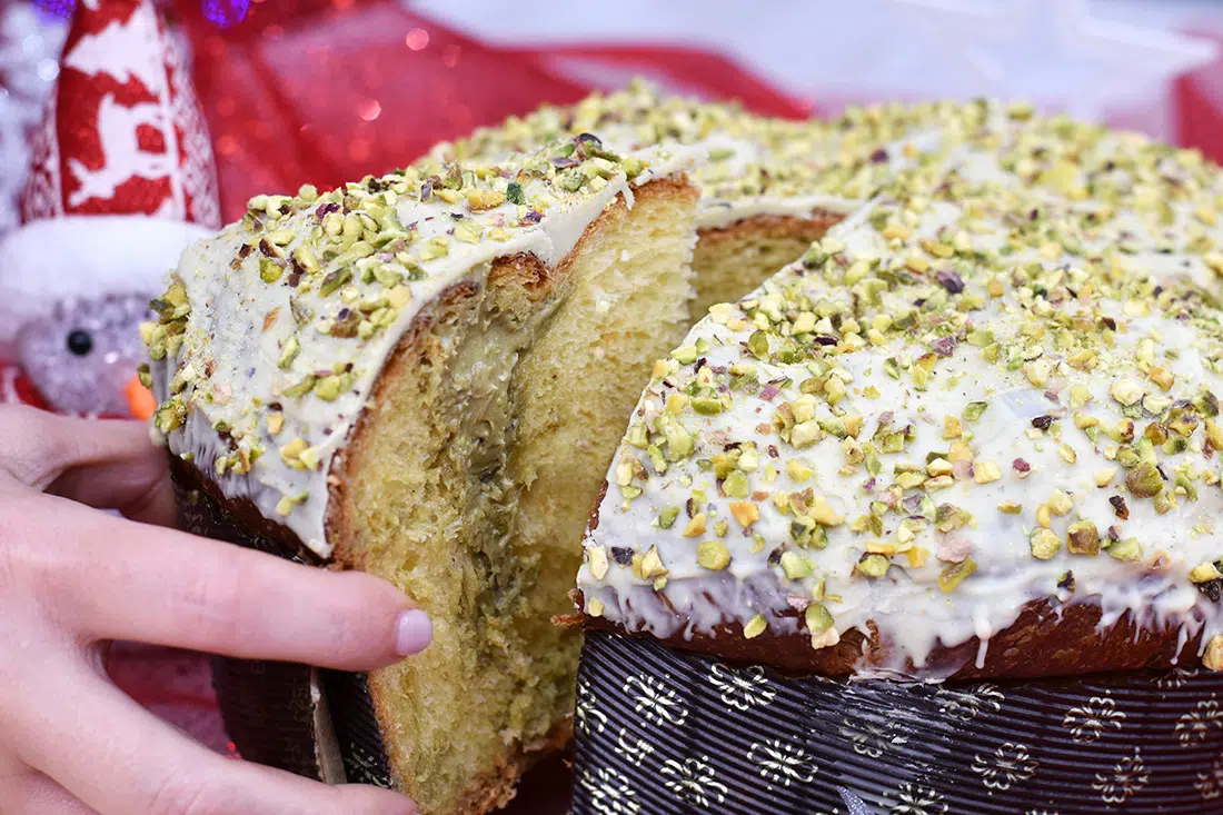 panettone al pistacchio