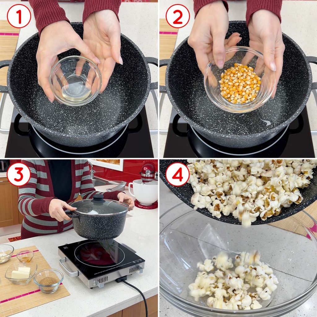 preparazione popcorn