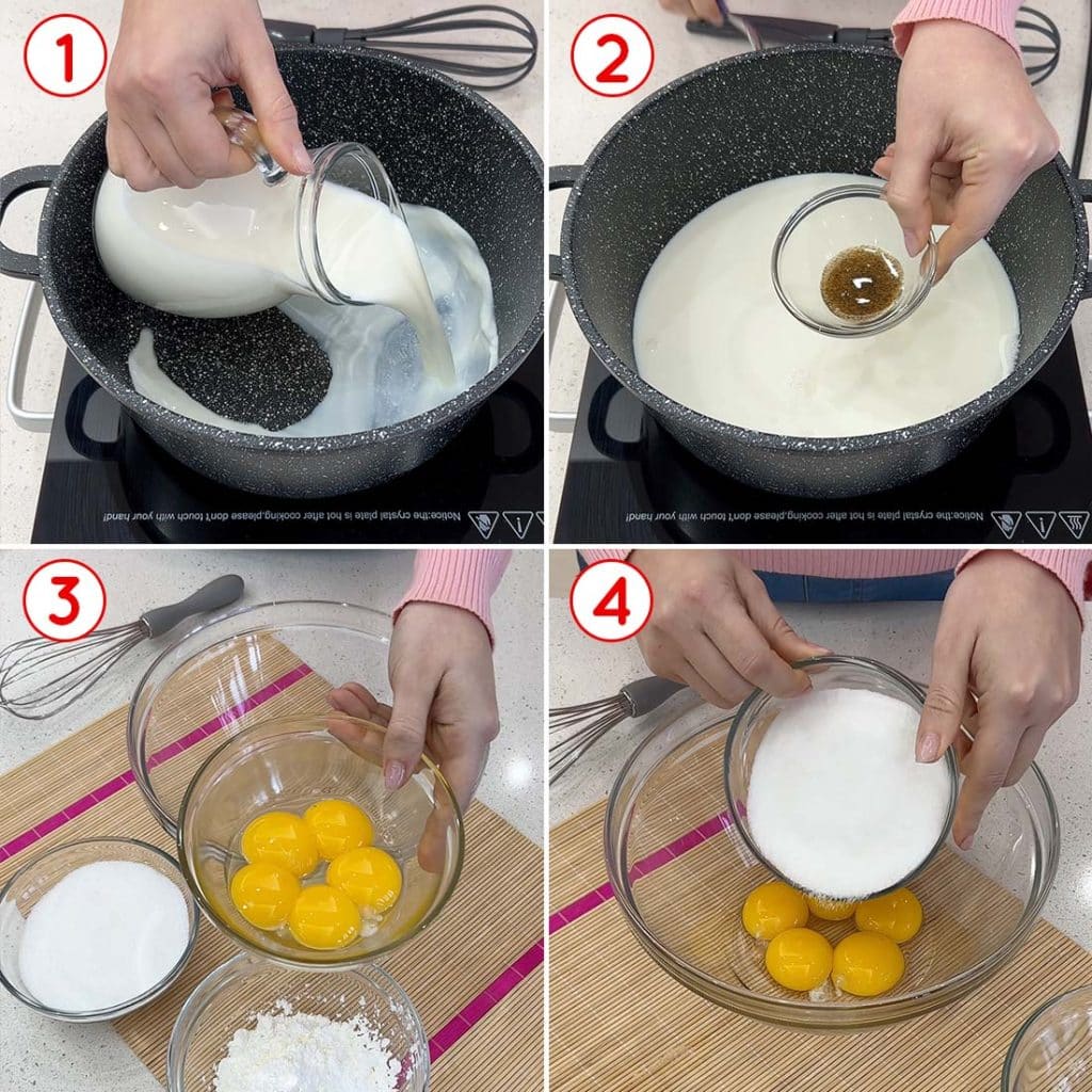 Preparazione crema pasticcera