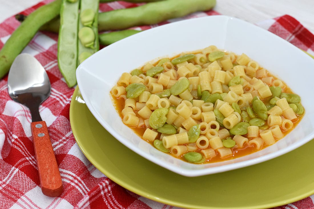 pasta con fave fresche