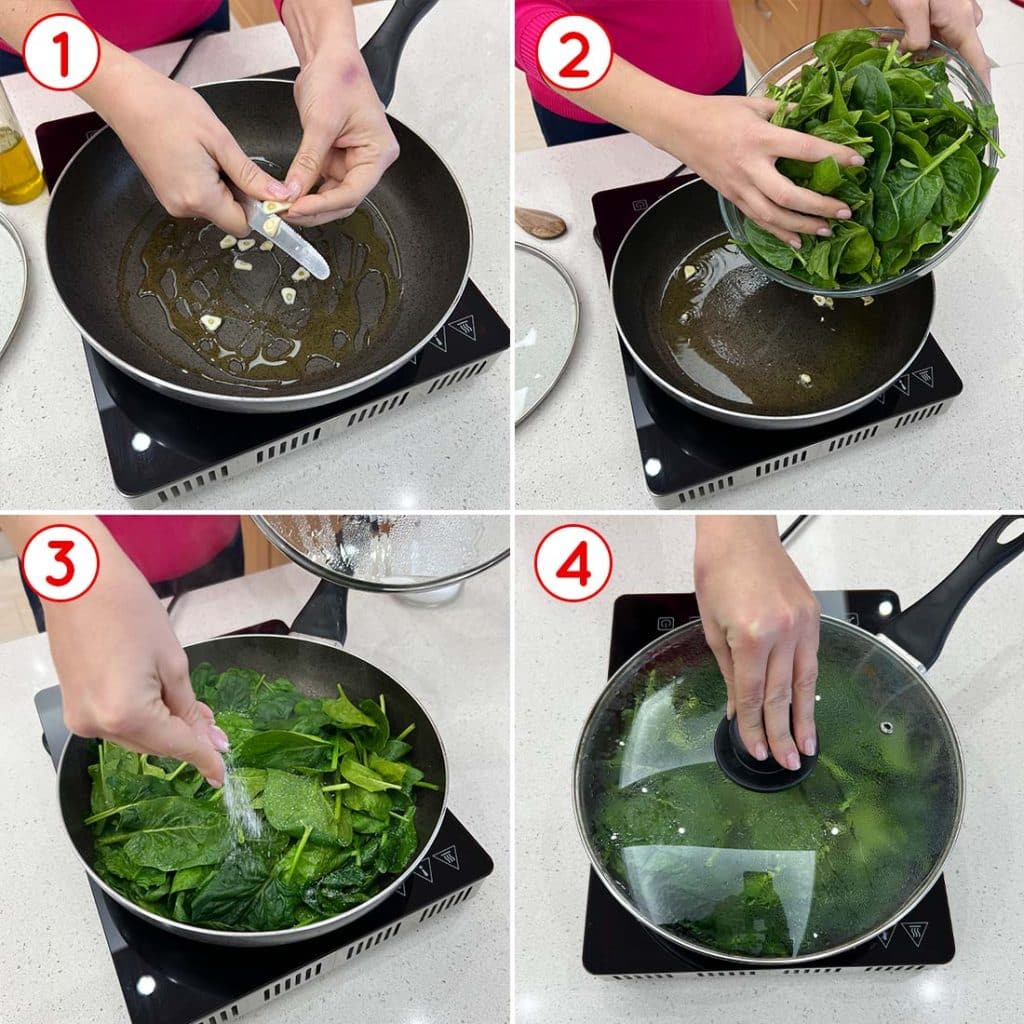 Come si cucinano gli spinaci in padella