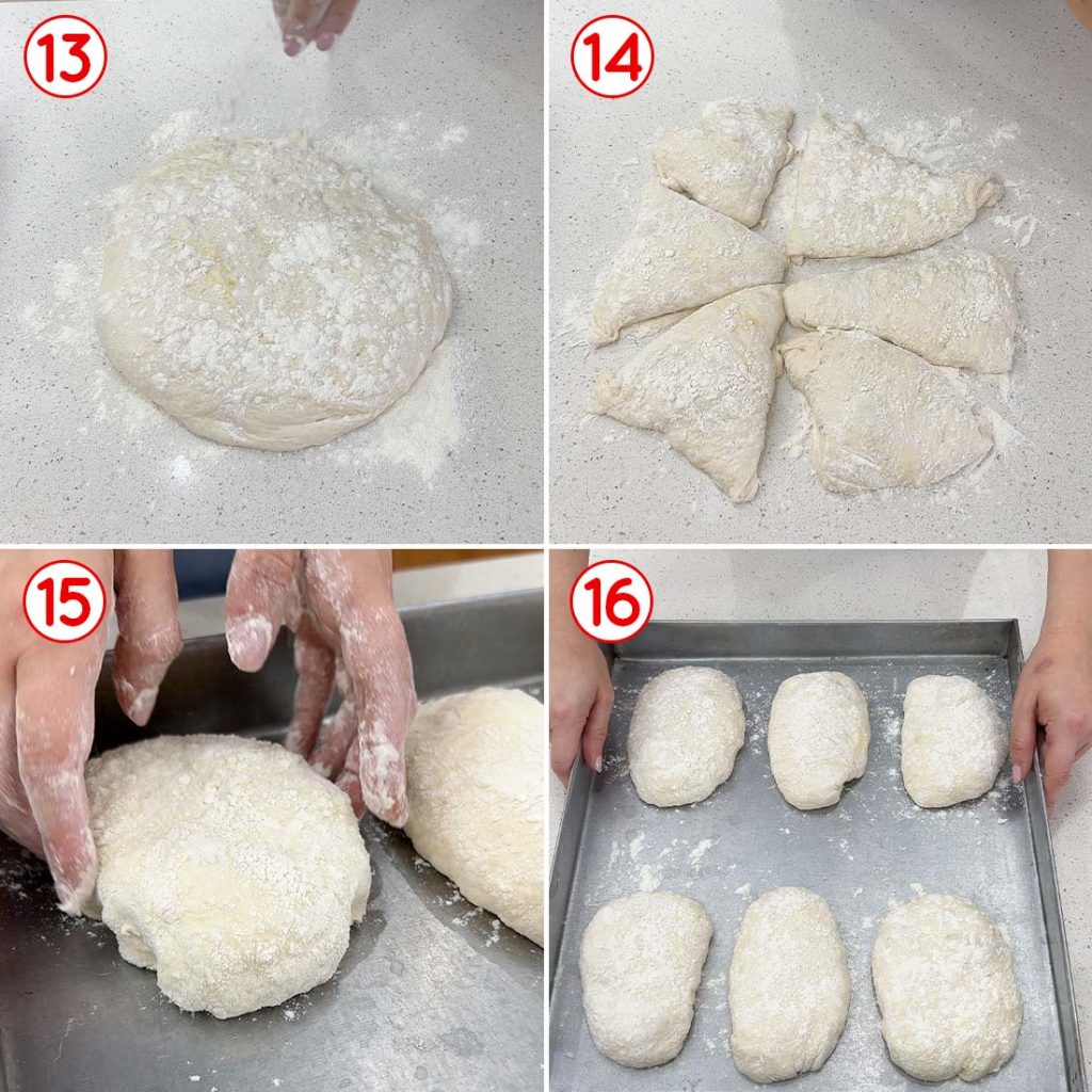 Formazione e cottura del pane ciabatta