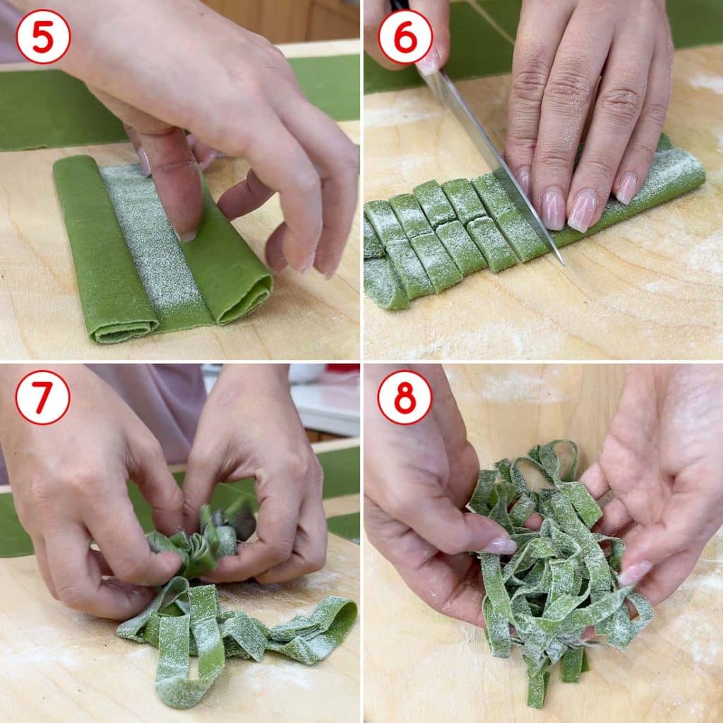 Come fare le tagliatelle verdi fatte in casa