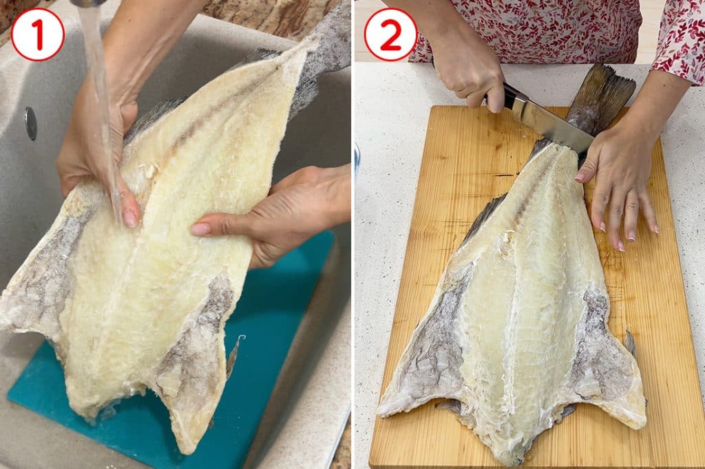 Preparazione del baccalà