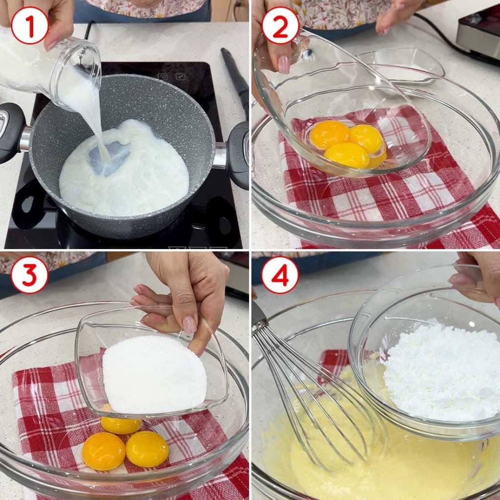 Preparazione crema pasticcera