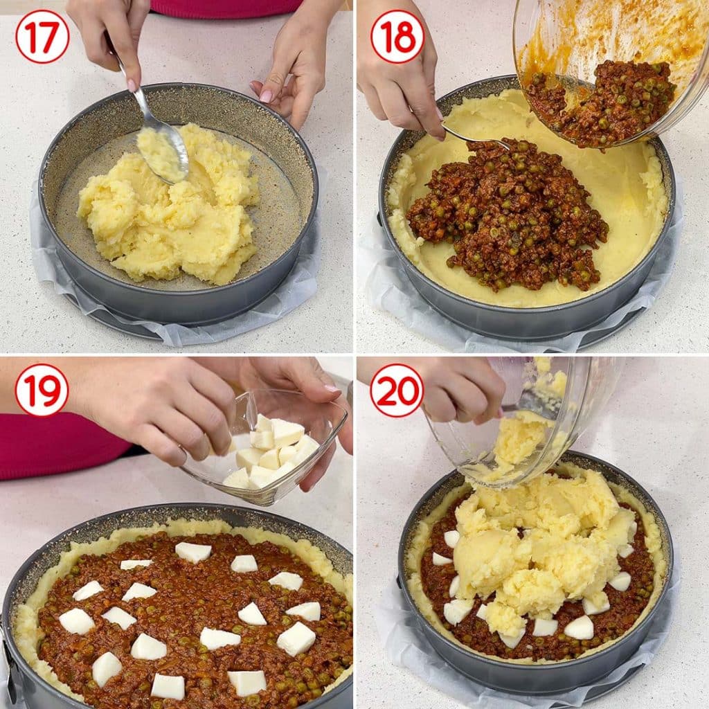 Composizione del gateau di patate alla siciliana