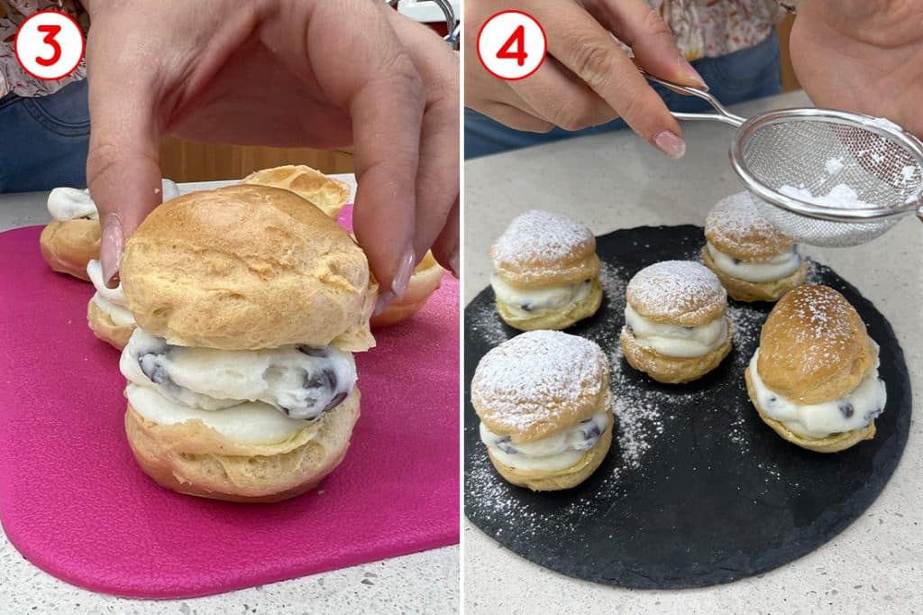 Bignè alla crema pronti