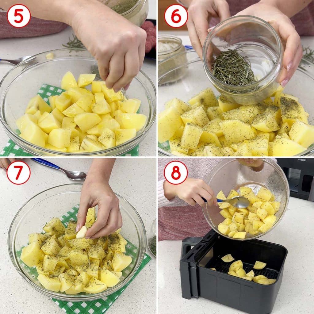 Cottura delle patate nella friggitrice ad aria