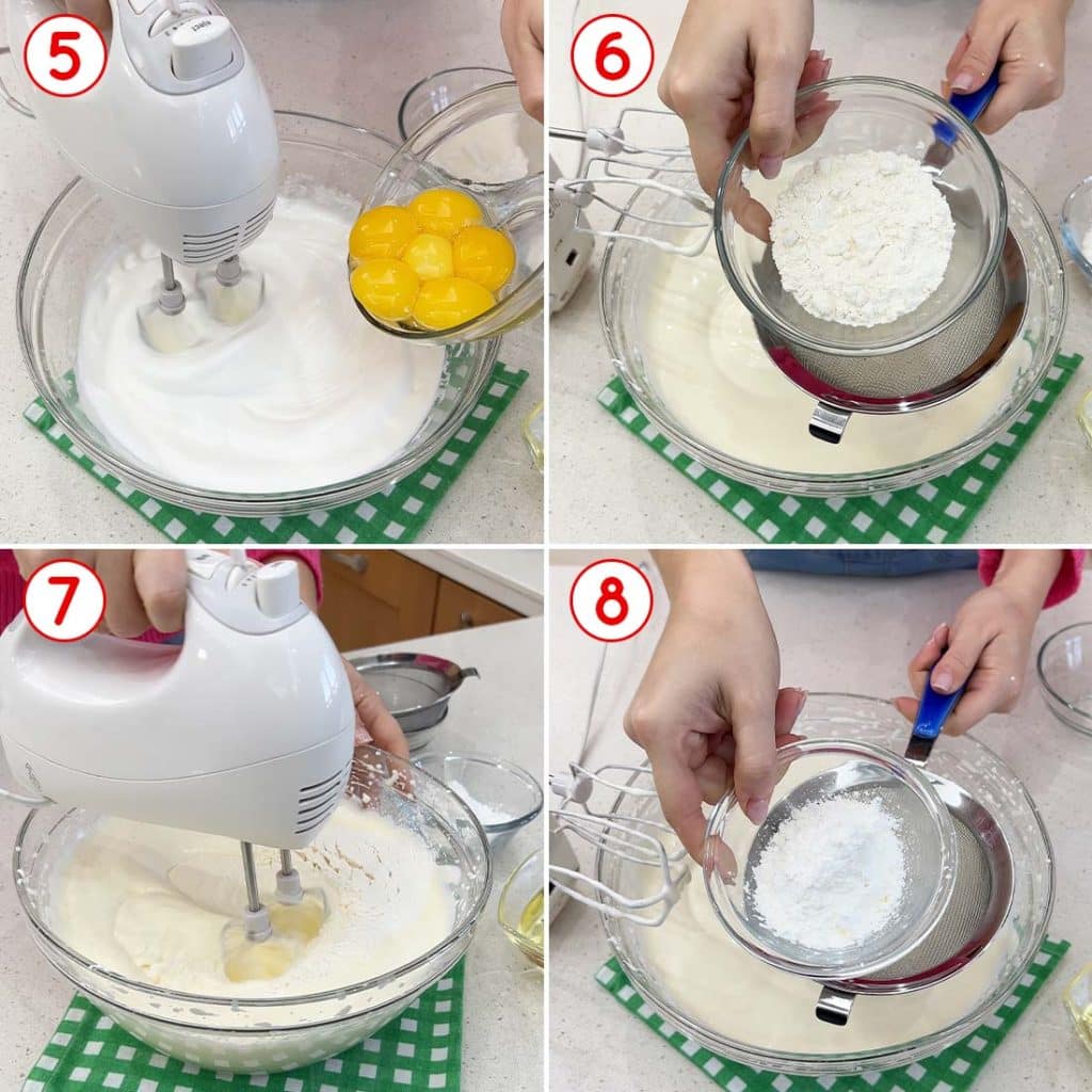 Tuorli e ingredienti secchi