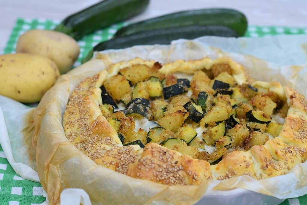 torta salata con le zucchine e patate