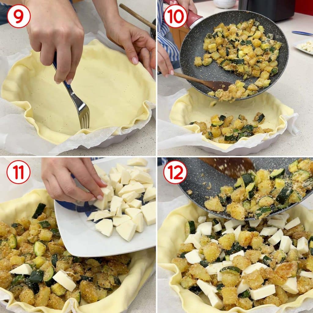 Composizione della torta salata