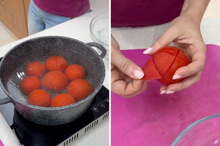 come spellare i pomodori