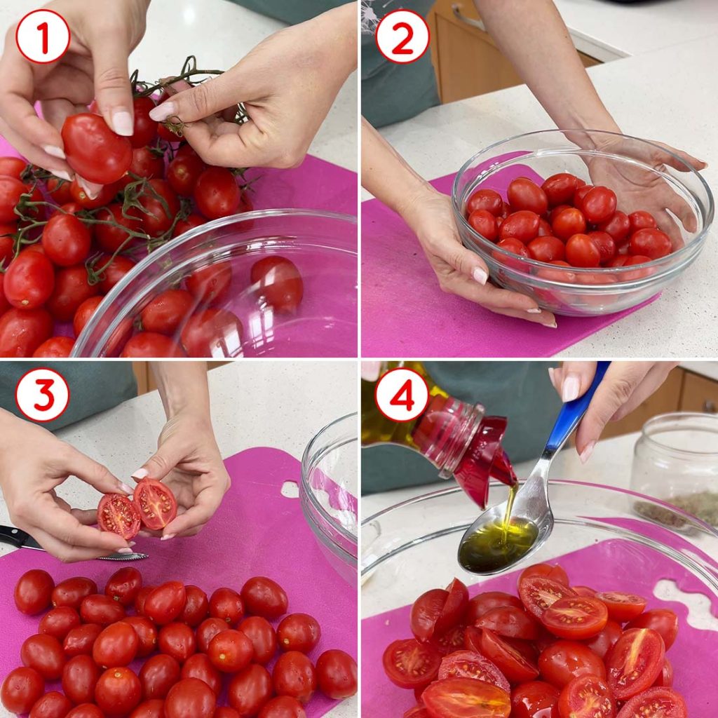 Pomodori a metà