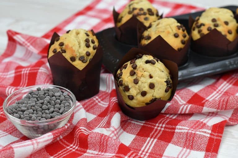 muffin con gocce di cioccolato