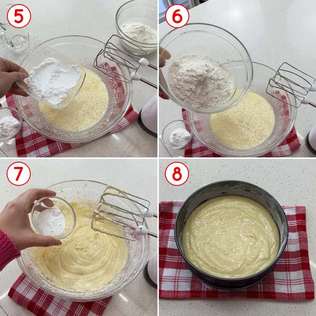 Torta con yogurt pronta per la cottura