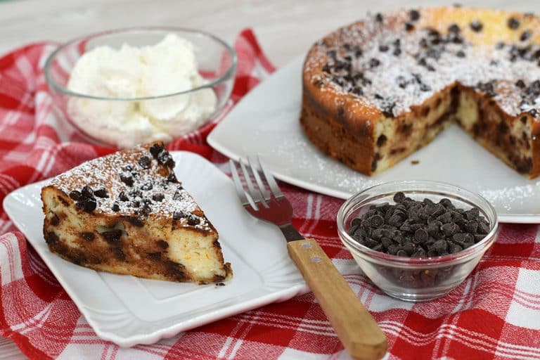 torta di ricotta con cioccolato