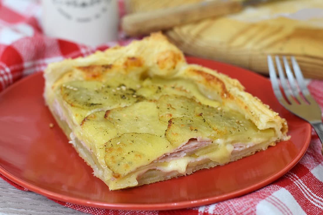 torta salata patate e prosciutto