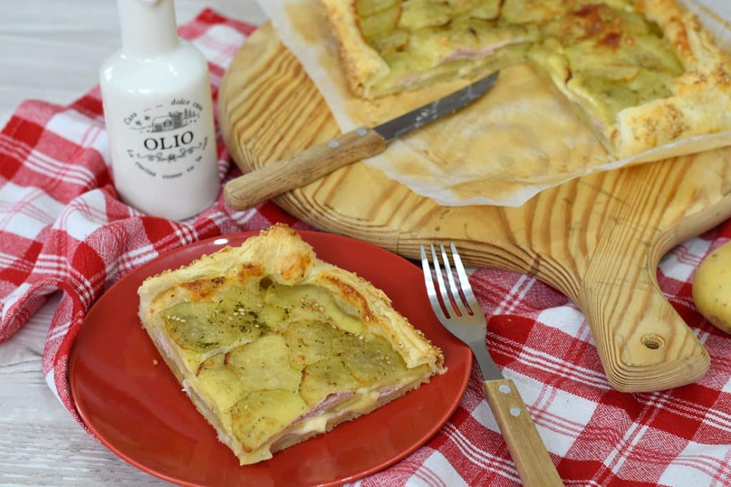torta salata patate e prosciutto