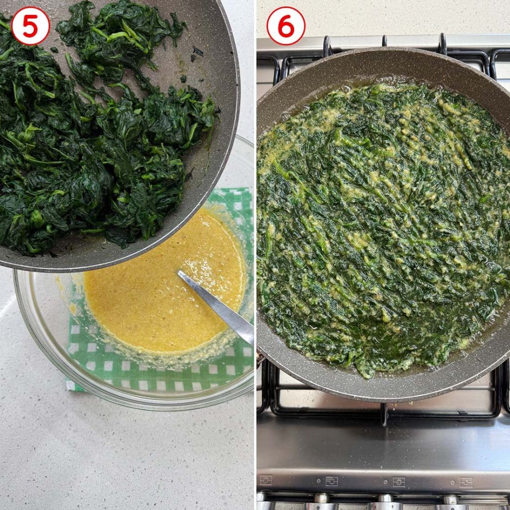 Spinaci nelle uova