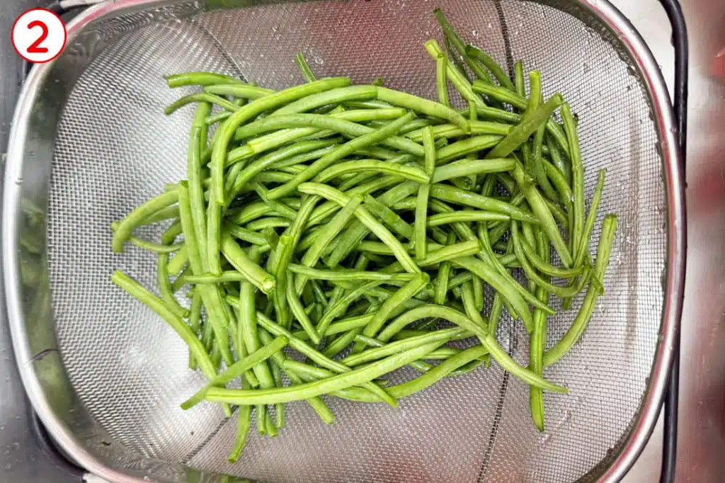 Lavare i fagiolini