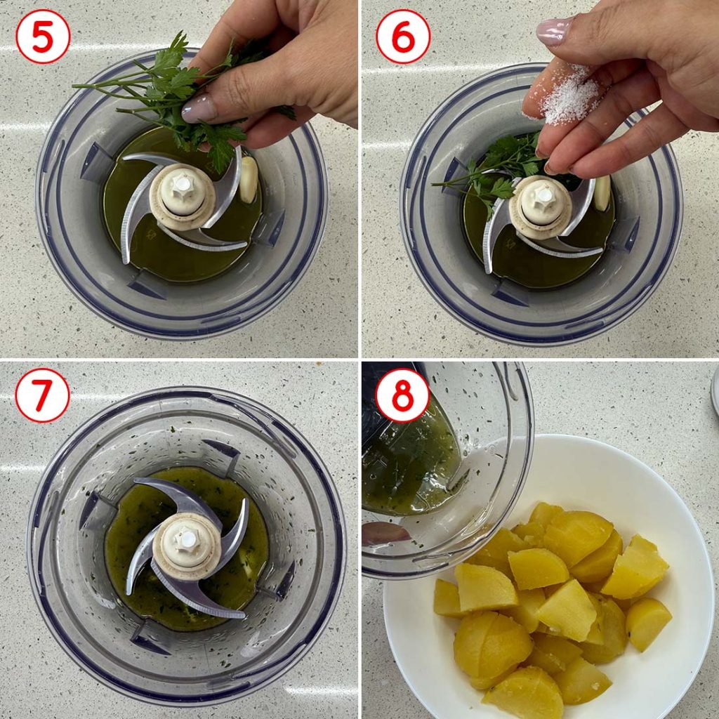 Salsa al prezzemolo sulle patate