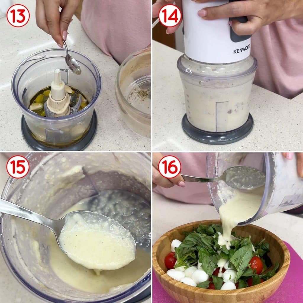 Salsa rustica sull'insalata