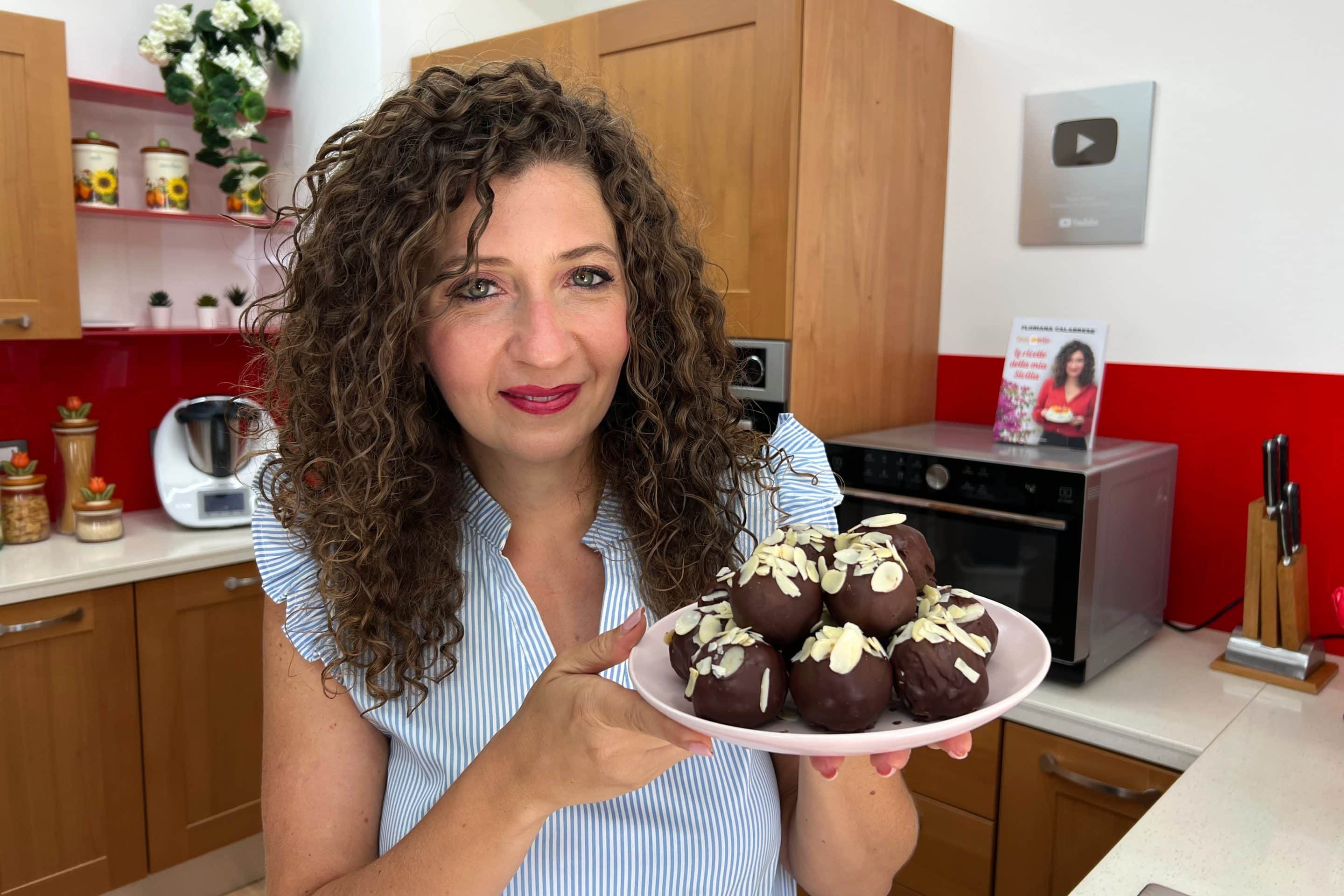palline di cocco e yogurt greco