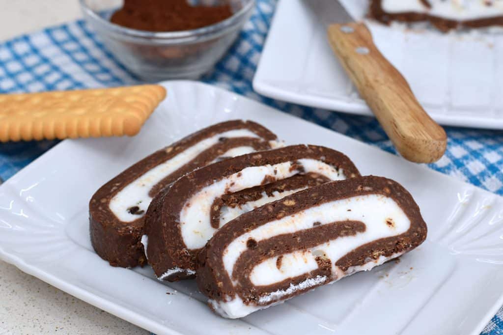 rotolo di biscotti senza cottura