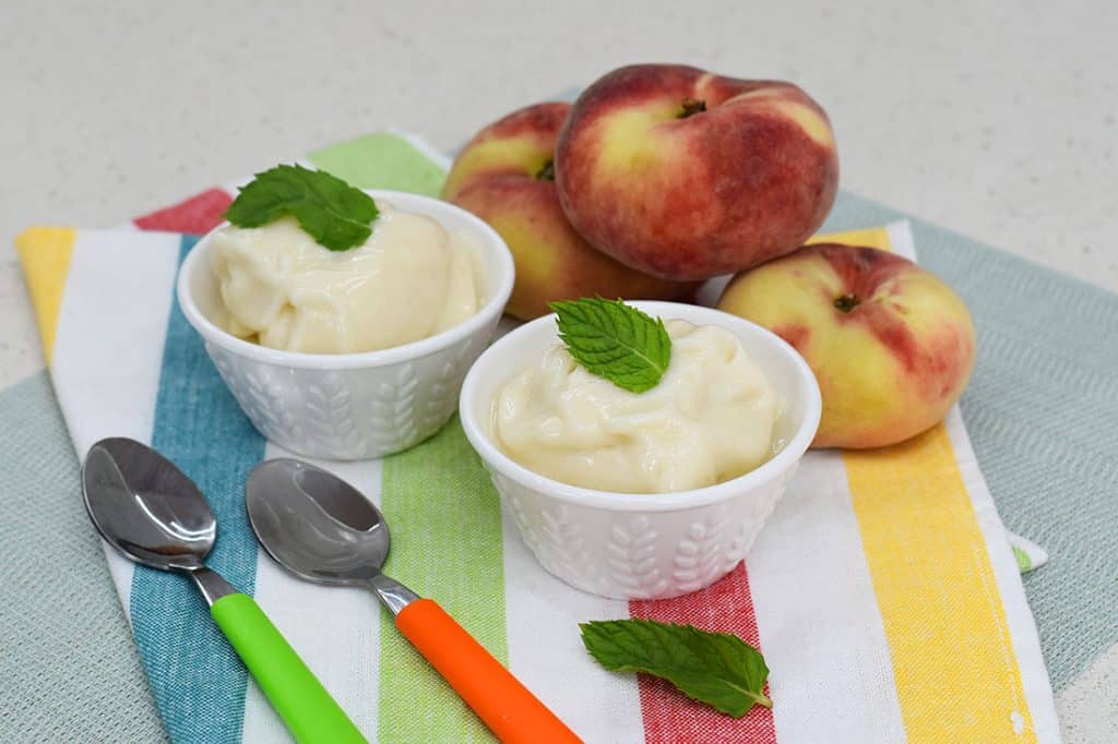 sorbetto alla pesca senza albumi