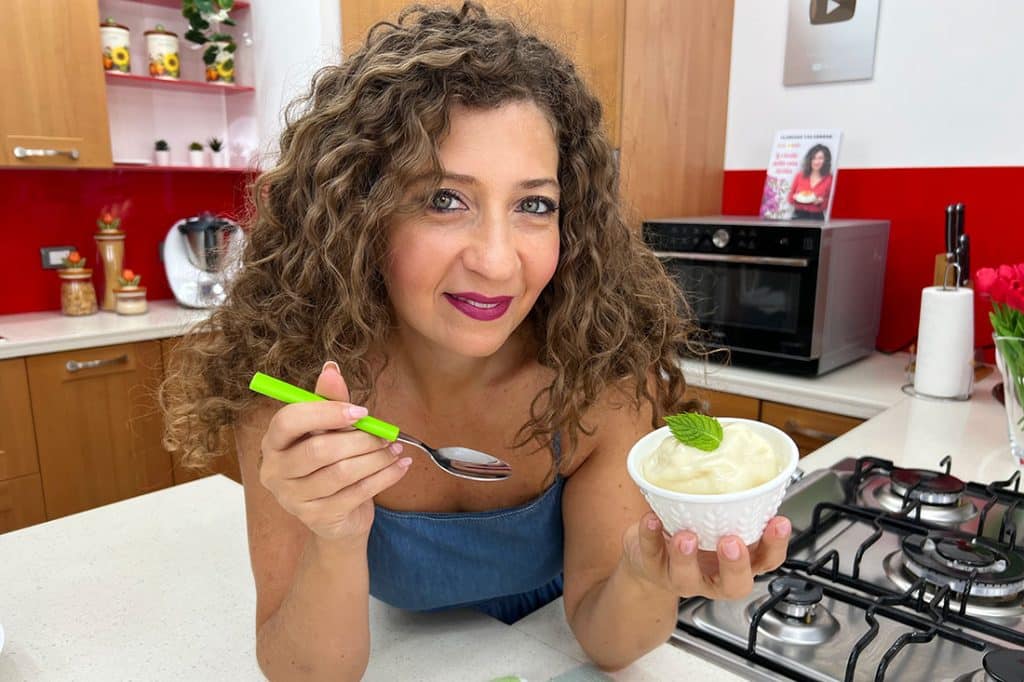 sorbetto alla pesca senza albumi