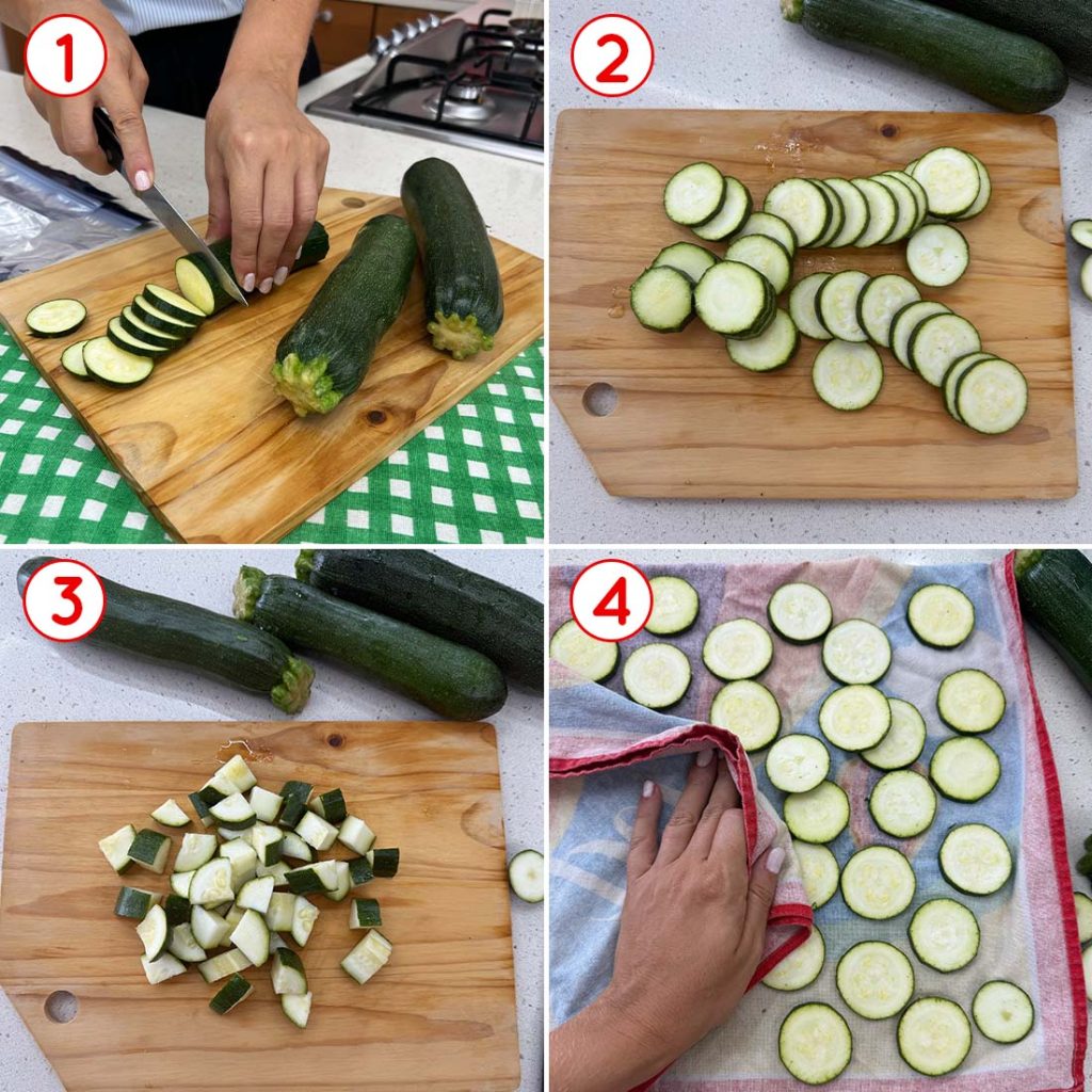 Come congelare le zucchine crude