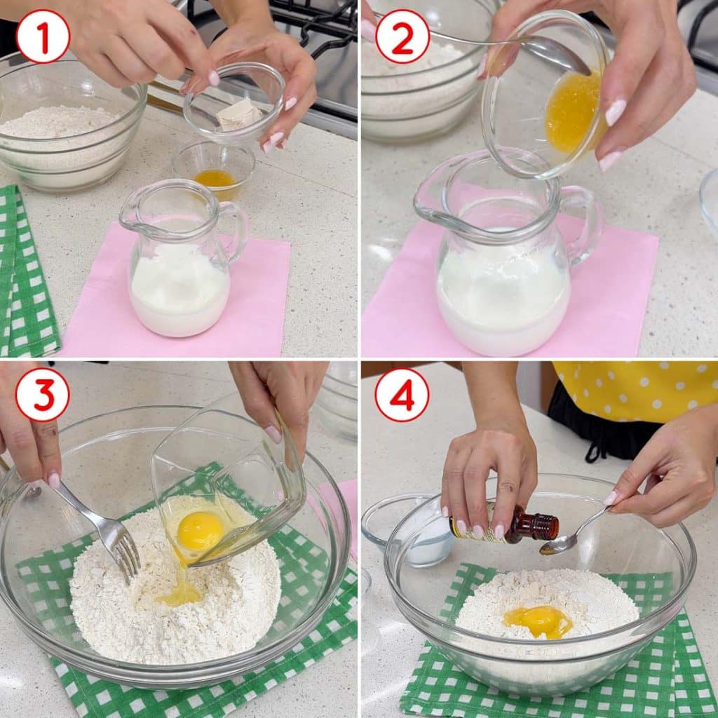 Primi ingredienti per l'impasto