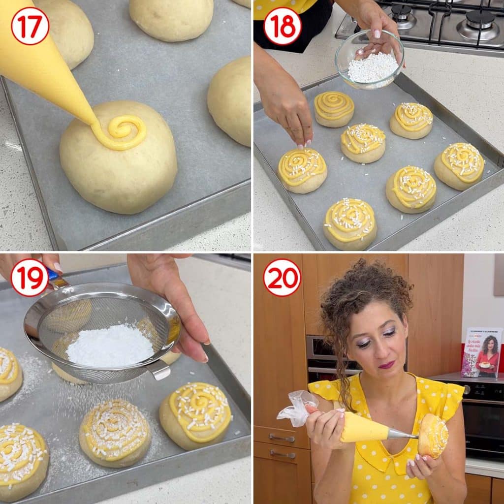 Decorazione e farcitura con crema pasticcera