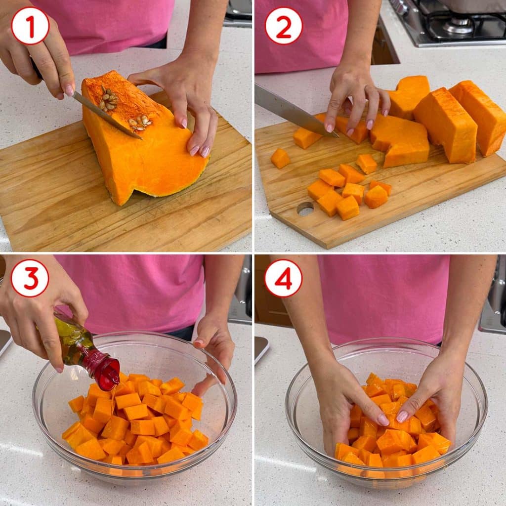 Zucca in pezzi