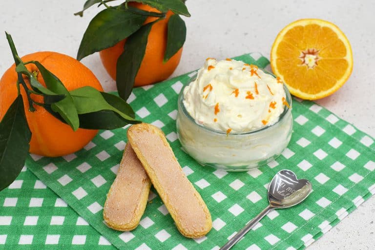 Crema di mascarpone all'arancia senza uova
