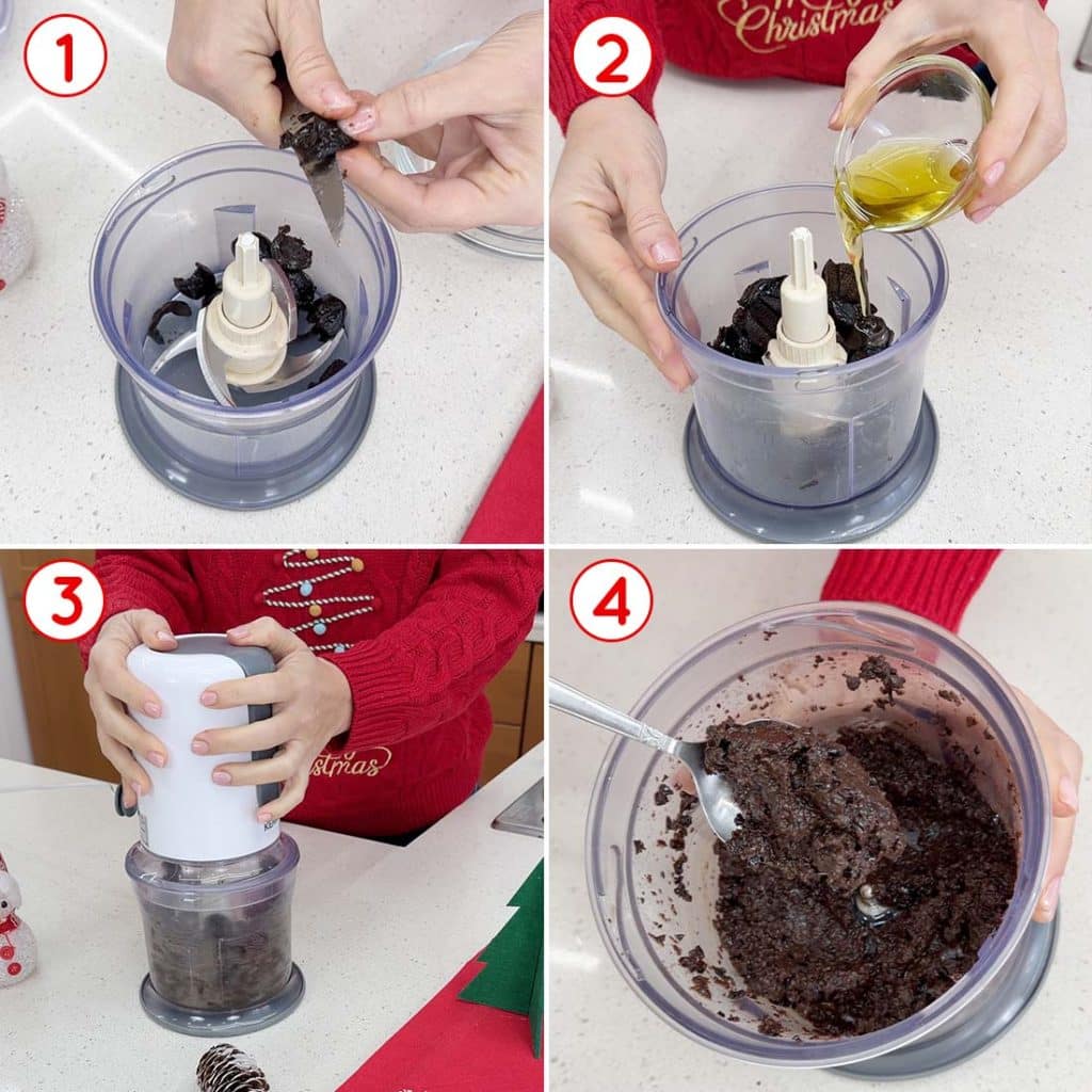 Preparazione del patè di olive