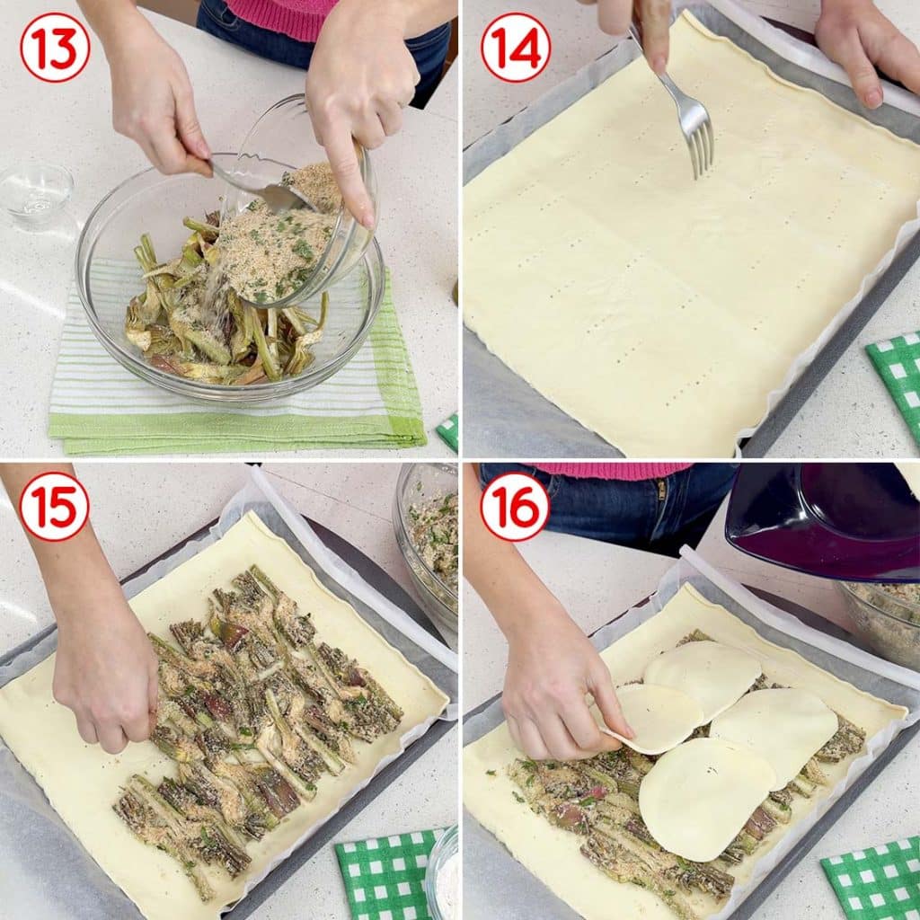 Composizione della torta salata