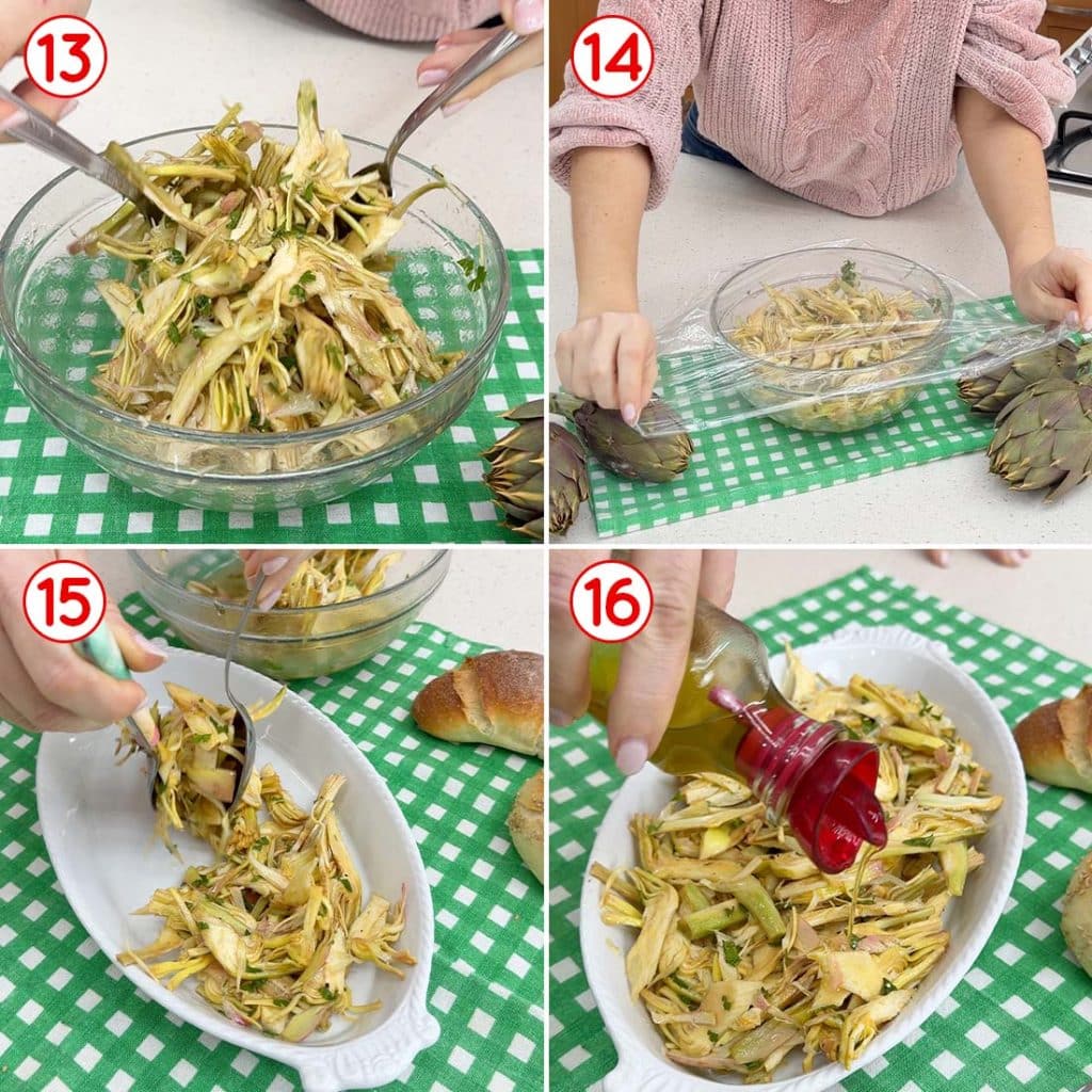 Carciofi marinati crudi pronti
