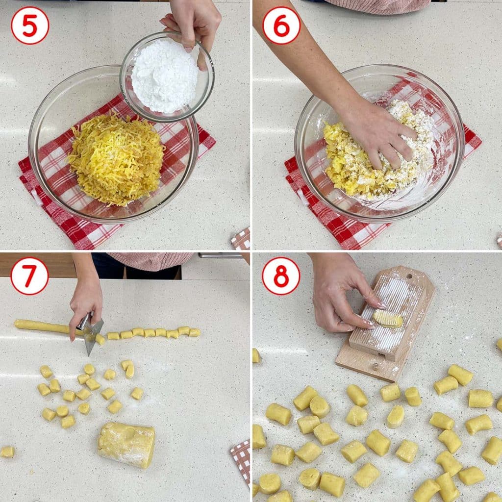 Realizzazione degli gnocchi senza glutine