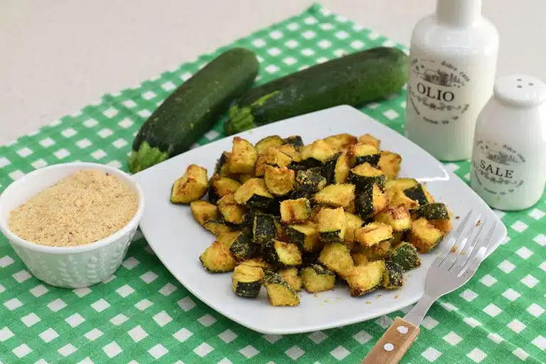 Zucchine sabbiose in friggitrice ad aria