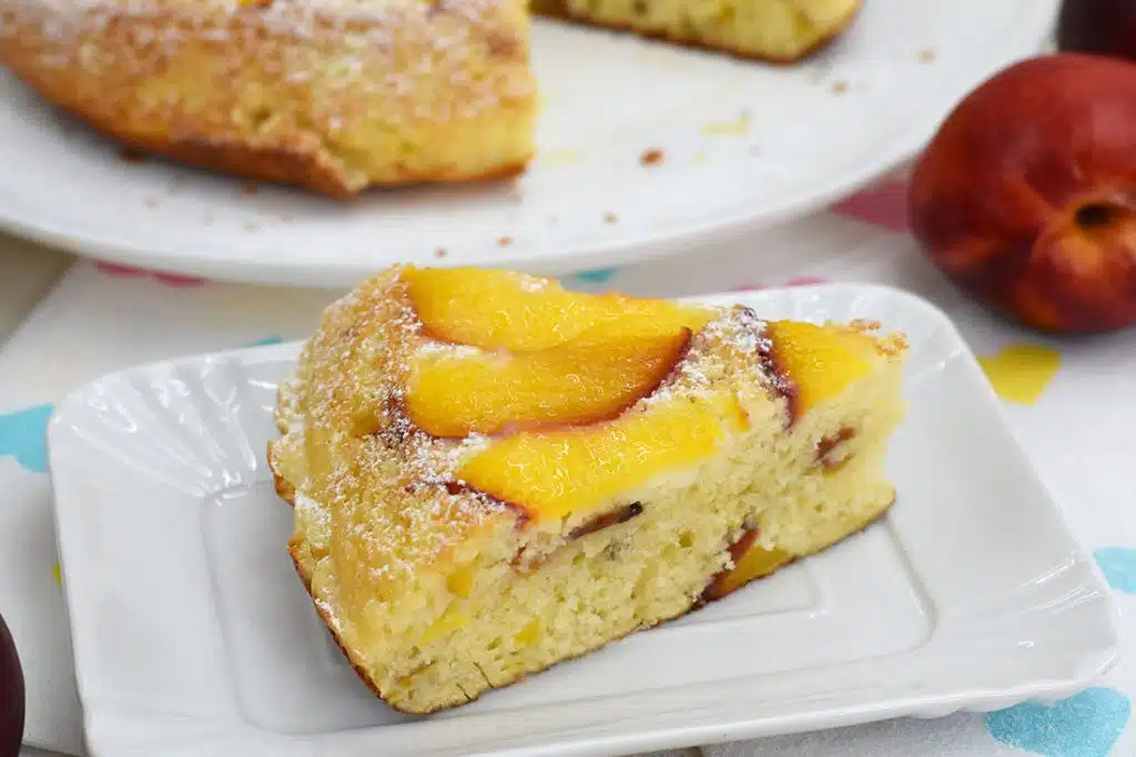 torta di pesche in padella