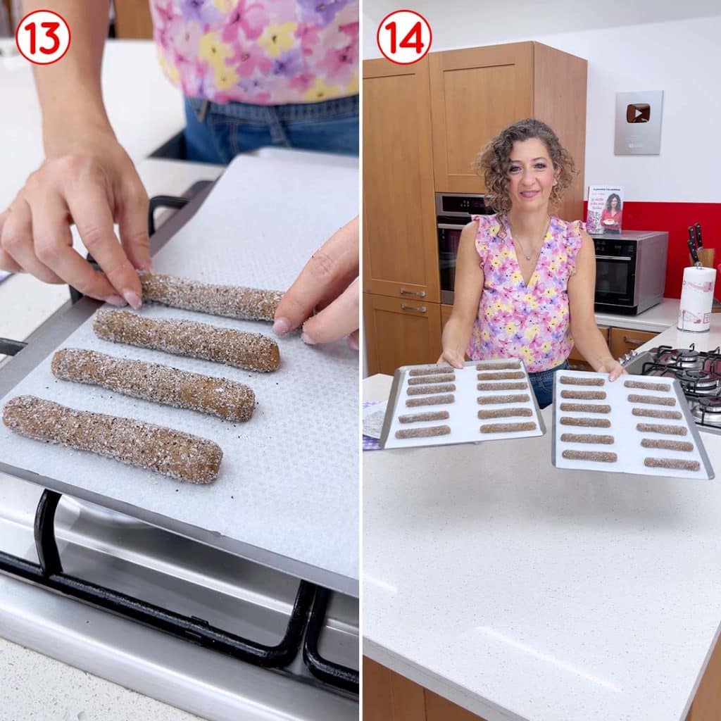 Cottura dei biscotti da inzuppo al caffè