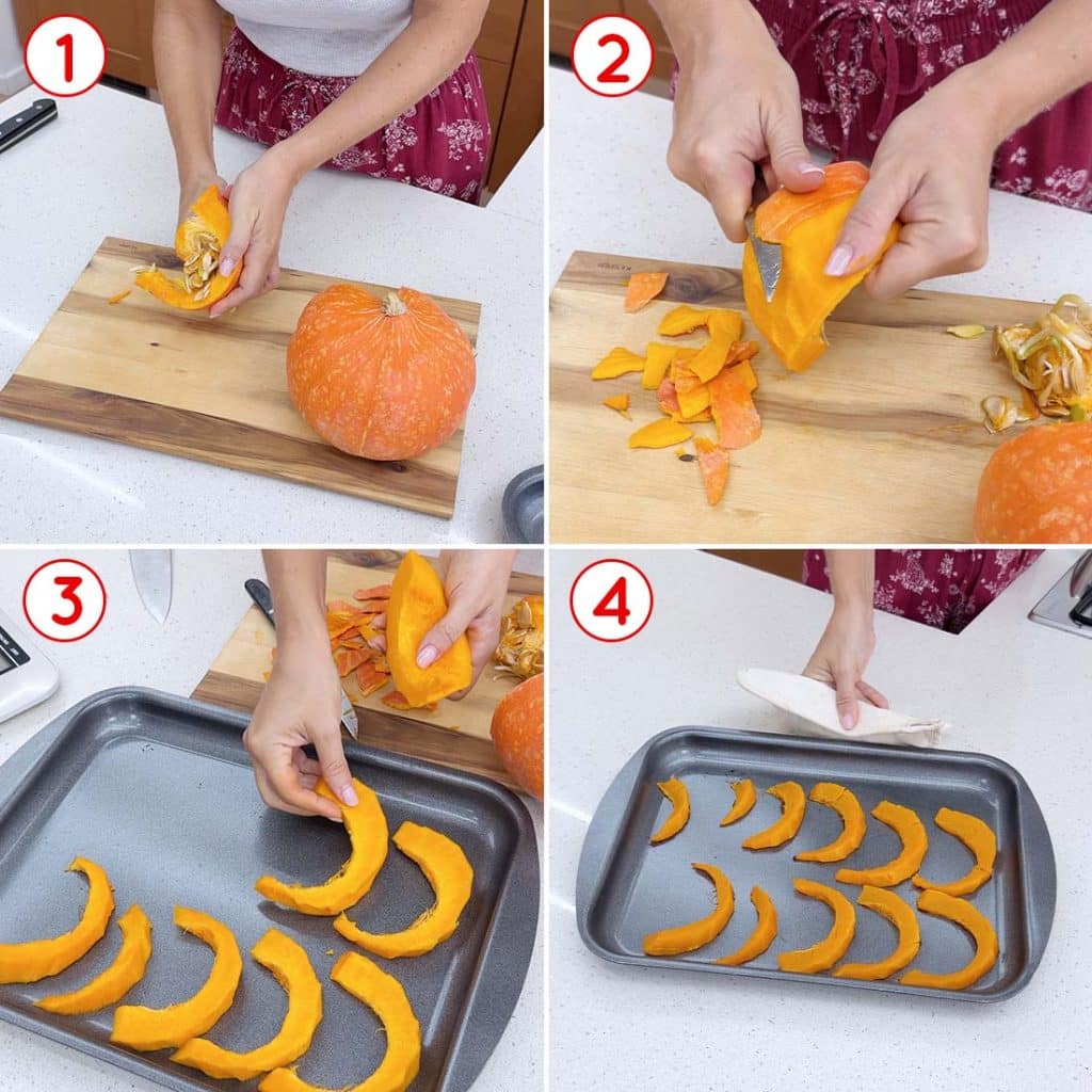 Taglio e cottura della zucca