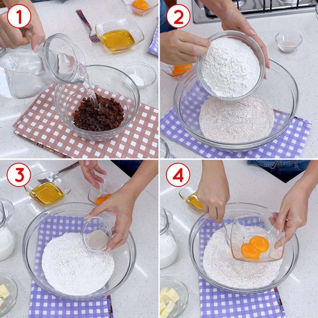 Uvetta e primi ingredienti